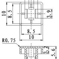 Cap voor 12x12 micro drukknop schakelaar vierkant afmetingen